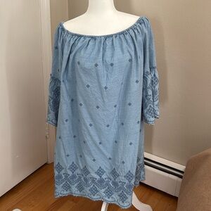 St John’s bay denim embroidered dress